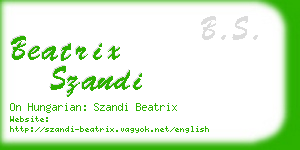 beatrix szandi business card